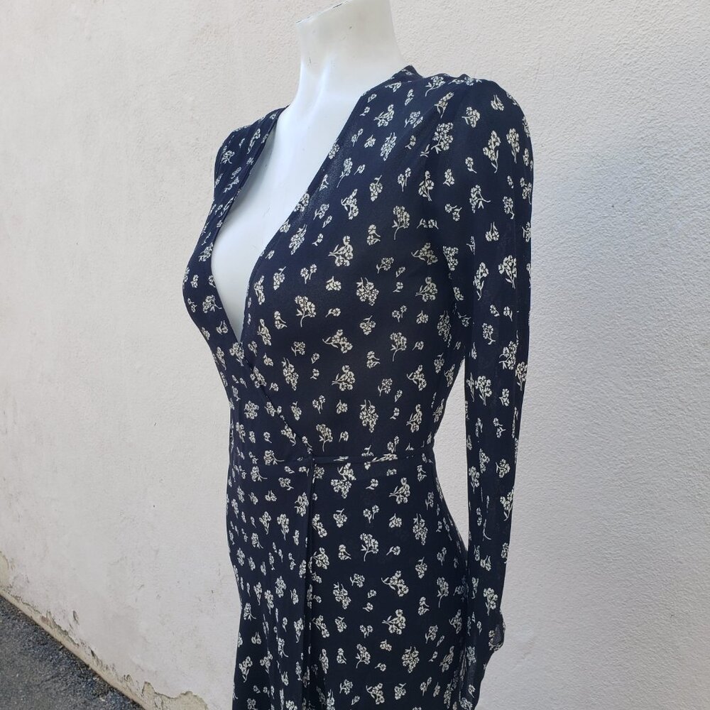 Reformation floral wrap maxi dress